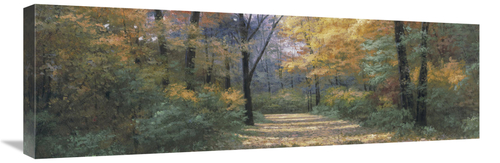 Global Gallery GCS-127844-1236-142 12 x 36 in. Autumn Road Panel Art P