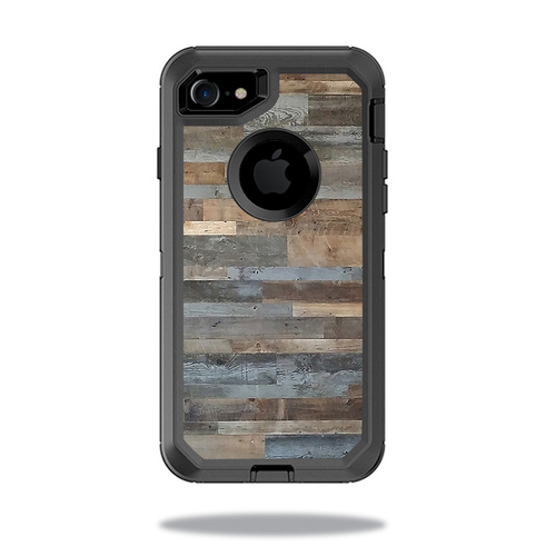 MightySkins OTDIP8-Gray Wood Skin for Otterbox Defender iPhone SE 2020