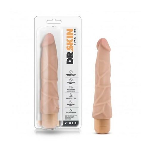 Dr Skin Cock Vibe 1 9 Inch Vibrating Cock Beige