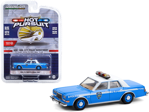 1982 Plymouth Gran Fury Light Blue with White Top \NYPD\" (New York