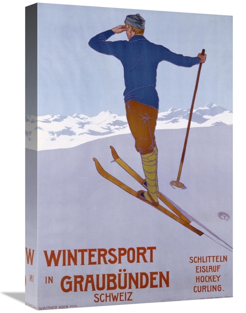 Global Gallery GCS-266685-22-142 22 in. Wintersport in Graubunden Art 