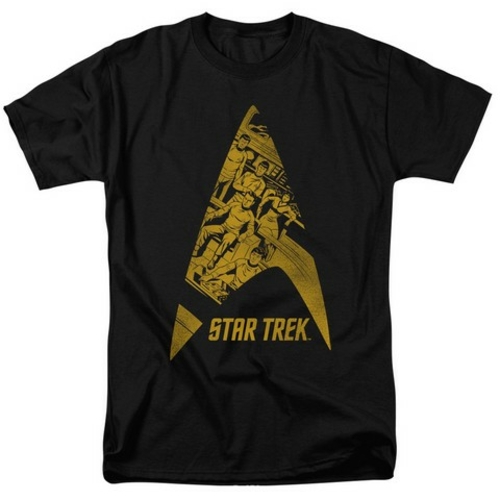 Trevco Star Trek-Delta Crew - Short Sleeve Adult 18-1 Tee - Black- 5X