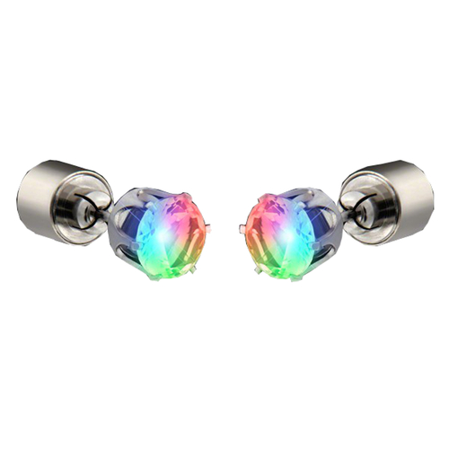 Blinkee 675031 LED Faux Diamond Pierced Earrings, Multi Color
