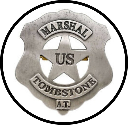 3 Inch Cloth Patch Tombstone Marshal Old West Badge