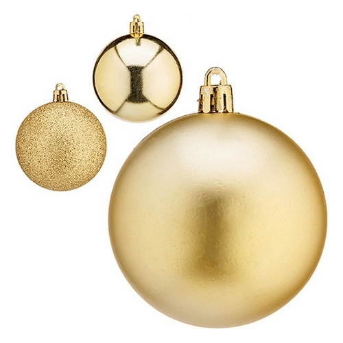 Christmas Baubles 20 Units Ø 7 cm Golden PVC