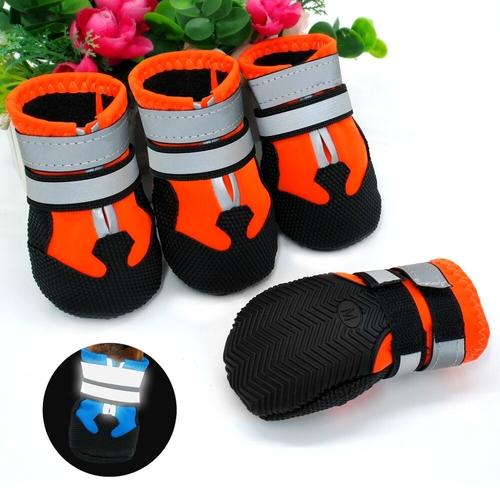 Waterproof Dog Shoes Reflective Pet Shoe Boot Non