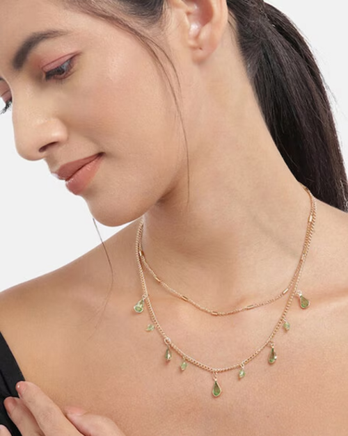 Women Gold-Plated Layered Necklace
