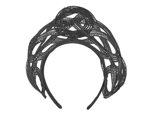 Bespoke Black Lace Crown Fascinator