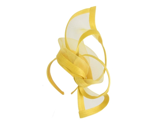 Yellow edgy racing fascinator