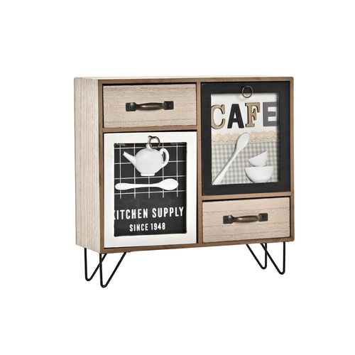 Multi-Purpose Organiser DKD Home Decor Metal Crystal MDF Wood 30 x 10