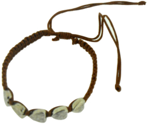 Solid Rock Jewelry 144581 Light Brown Cotton Adjustable Friendship wit