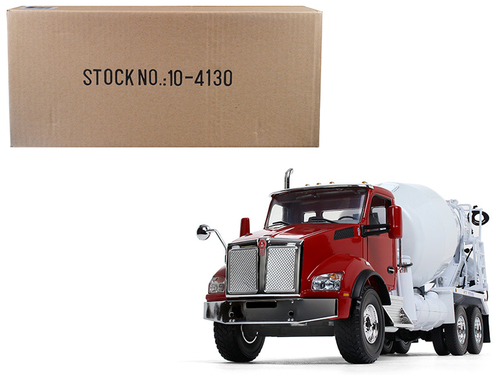 Kenworth T880 with McNeilus Standard Mixer Red Cab/ White Body 1/34