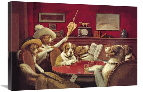 Global Gallery GCS-341406-2030-142 20 x 30 in. Poker Dogs- This Game I