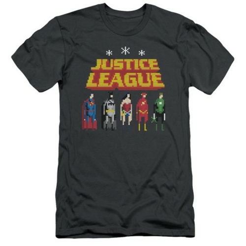 Trevco Jla-Standing Below Short Sleeve Adult 30-1 Tee- Charcoal - 2X