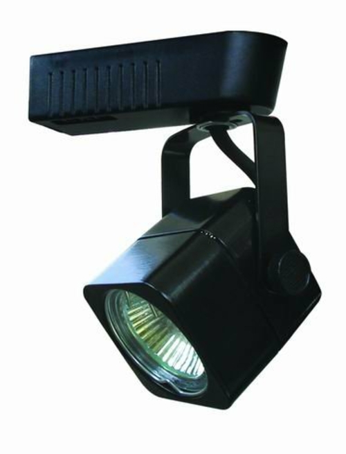 Cal LightingHT-263-BK 1 Light Square Track Head- Black