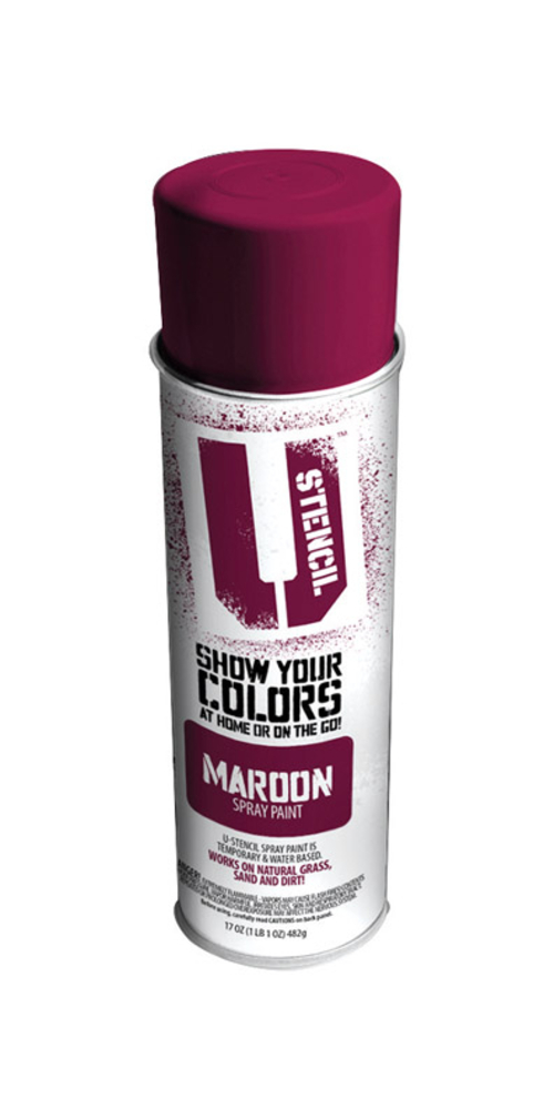 U-Stencil 1681717 17 oz NCAA Matte Spray Paint, Maroon - Pack of 6