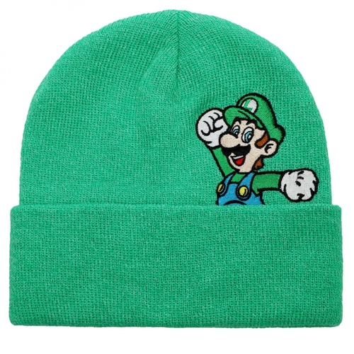 Super Mario Bros 817390 Luigi Nintendo Peek-a-Boo Beanie