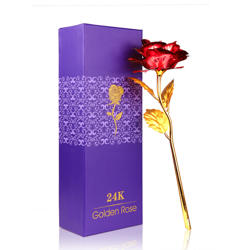 24K Foil Plated Red Rose Valentine's Day Gift