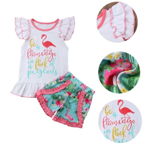 Summer Baby Kid Moltres Ruffle Sleeve T-Shirt