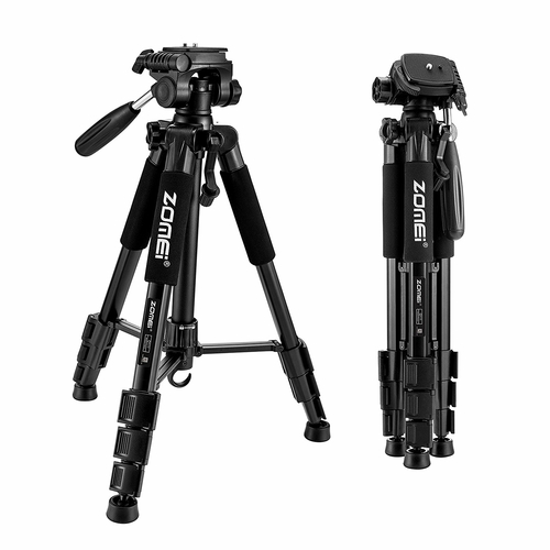 55" Professional Aluminum Alloy Camera Tripod for Nikon Sony