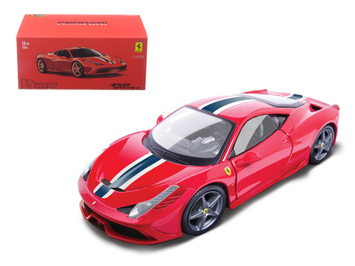 Ferrari 458 Speciale Red with White and Blue Stripes \Signature