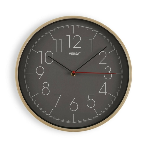 Wall Clock Versa Grey Plastic (4,3 x 30,5 x 30,5 cm)