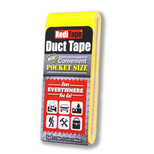 Reditape 4791497 15 ft. x 1.88 in. Yellow Solid Color Pocket Size Duct
