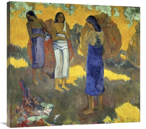 Global Gallery GCS-277665-36-142 36 in. Three Tahitian Women Against a