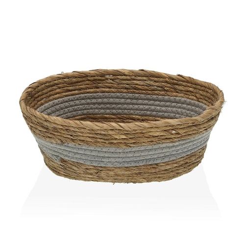 Multi-purpose basket Oval Versa S Grey Straw (23 x 29 x 12 cm)