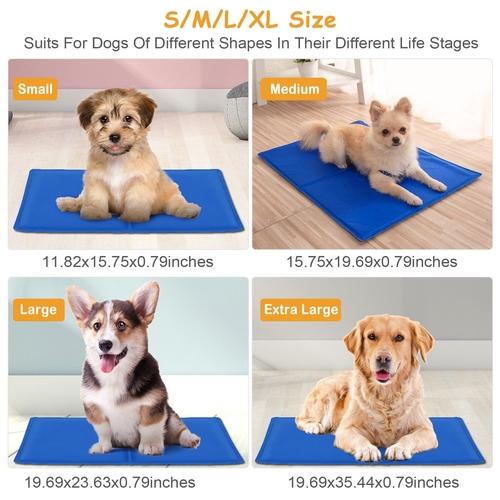 Pet Dog Cooling Mat Pressure Activated Gel Self Cooling Mat Pad Pet