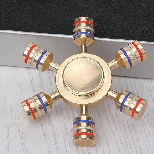 Detachable Hexa-bar Rudder Fidget Spinner