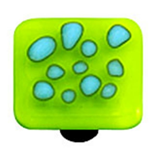 Hot Knobs HK6004-KB Reactive Clear Spring Green Square Glass Cabinet K