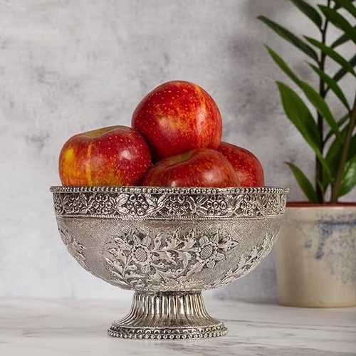 Brass Flower Design Fruit Bowl,Serving Bowl,Candy Bowl Home and