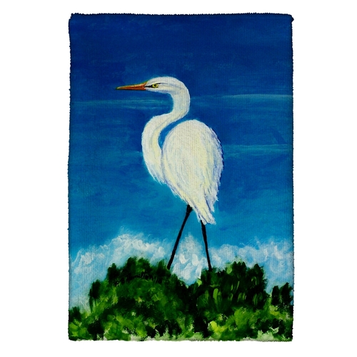 Betsy Drake KT325 Great Egret Kitchen Towel