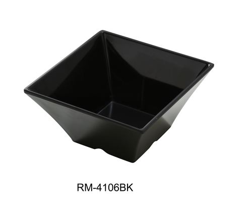Yanco RM-4106BK Rome Black 6" SQUARE BOWL 26 OZ