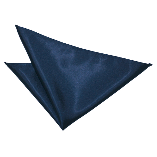 Plain Satin Handkerchief - Navy Blue