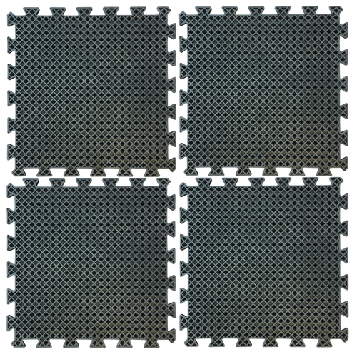 Buffalo Tools RMAT20I4PK Interlocking Rubber Mat Set - 4 Piece
