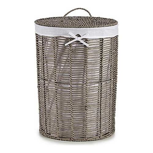 Laundry Basket Grey Cloth wicker (2 Pieces) (44 x 56 x 44 cm) (39 x 39