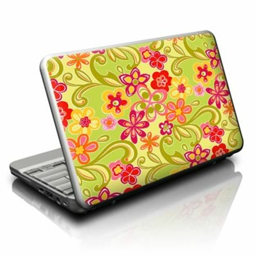 DecalGirl NS-HFPINK Netbook Skin - Hippie Flowers Hot Pink