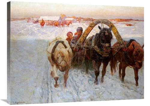 Global Gallery GCS-267200-36-142 36 in. The Sleigh Art Print - Franz A
