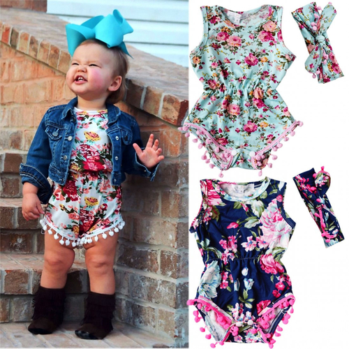 3 Styles Newborn Babies Girls Summer Floral