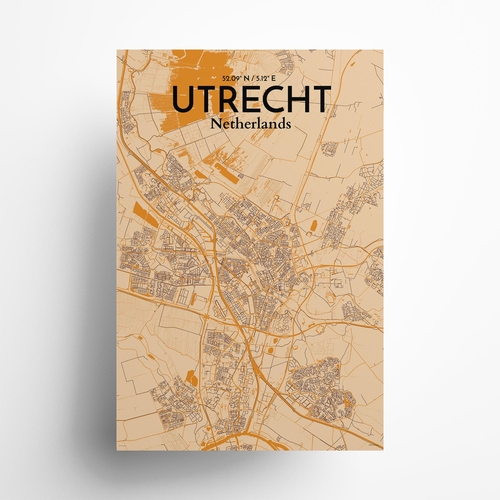 Utrecht City Map Poster