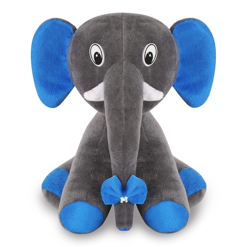 Grey Blue Appu Elephant Plush Soft Toy For Baby Boys & Girls