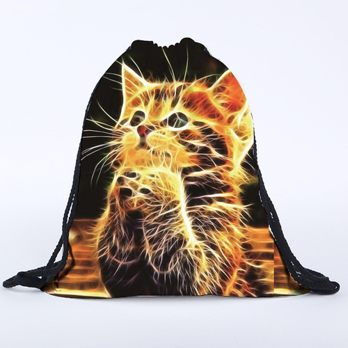 Cat Backpacks Women 3D Printing School Bags