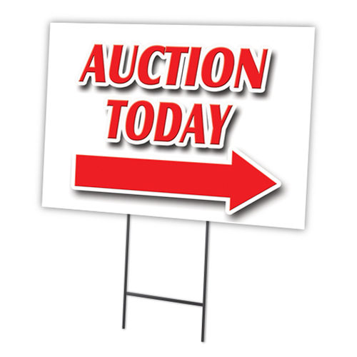 SignMission C-1216 Auction Today Right Arw 12 x 16 in. Auction Today R