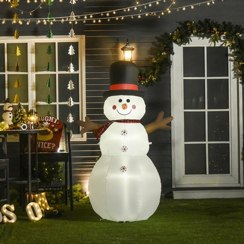 HOMCOM 6ft Tall Giant Outdoor Indoor Inflatable Snowman Christmas