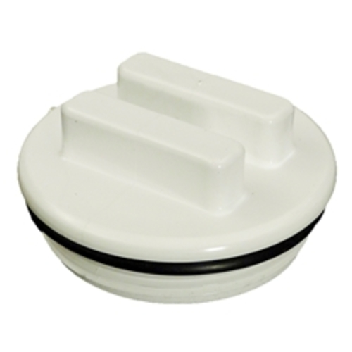 Super Pro WW4006650B 2 in. Plug with O-Ring - White