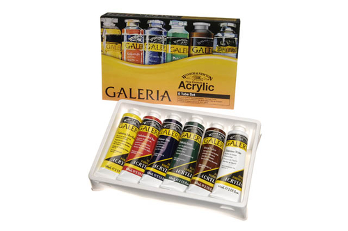 Winsor & Newton 2190516 6 Tube Galeria Acrylic Paint Set