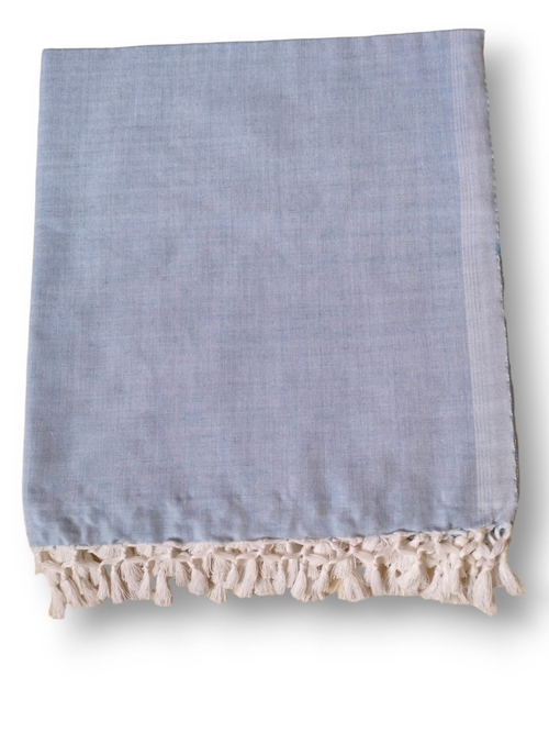 Bhagalpuri Silk Chadar Solid blue Chadar