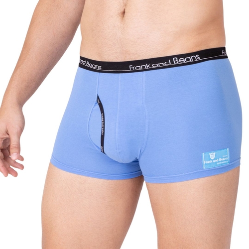 Mens Boxer Briefs Cotton Trunks Blue